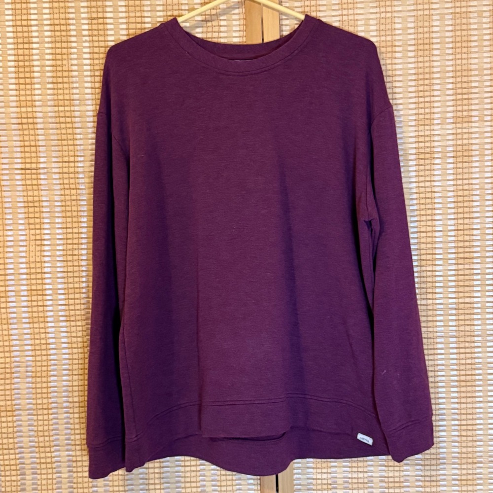 Orvis Classic Collection Plum Purple Modal Blend Sweatshirt Large Activewear